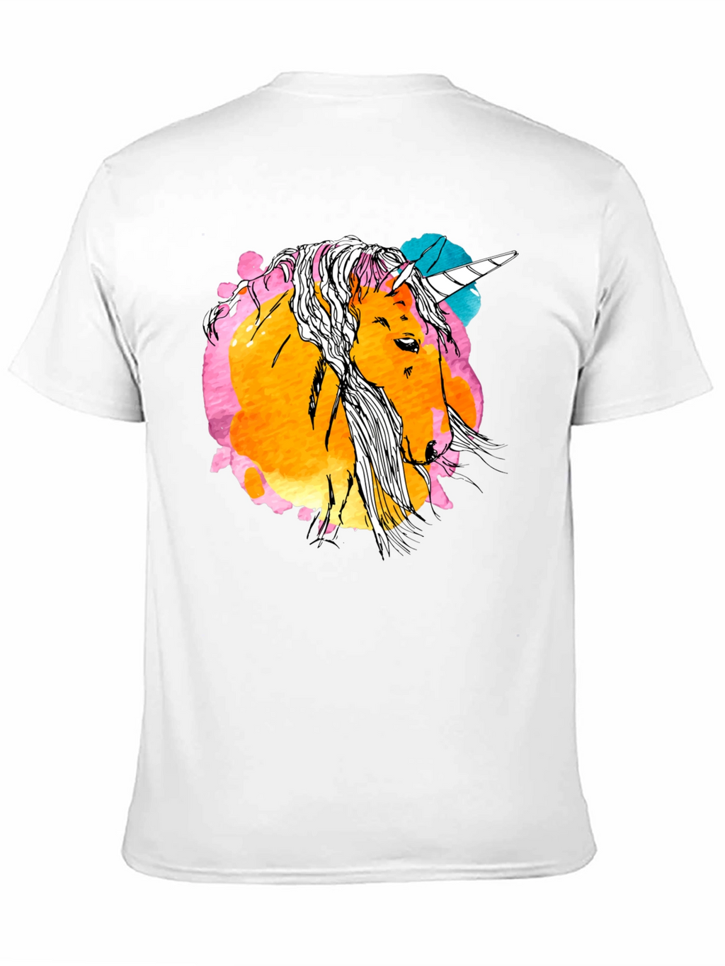 Unicorn Graphic Print Black T-Shirt