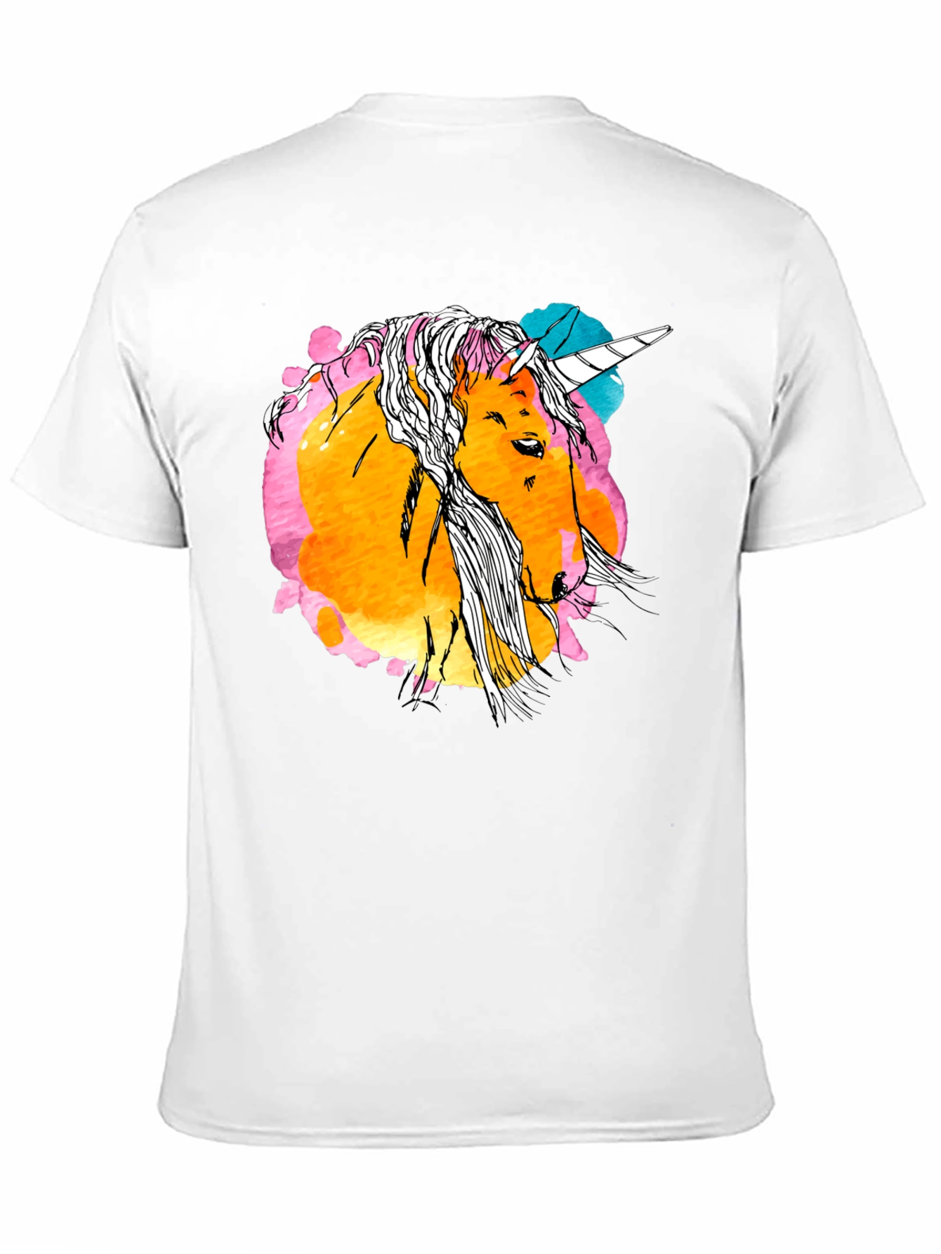 Unicorn Graphic Print Black T-Shirt