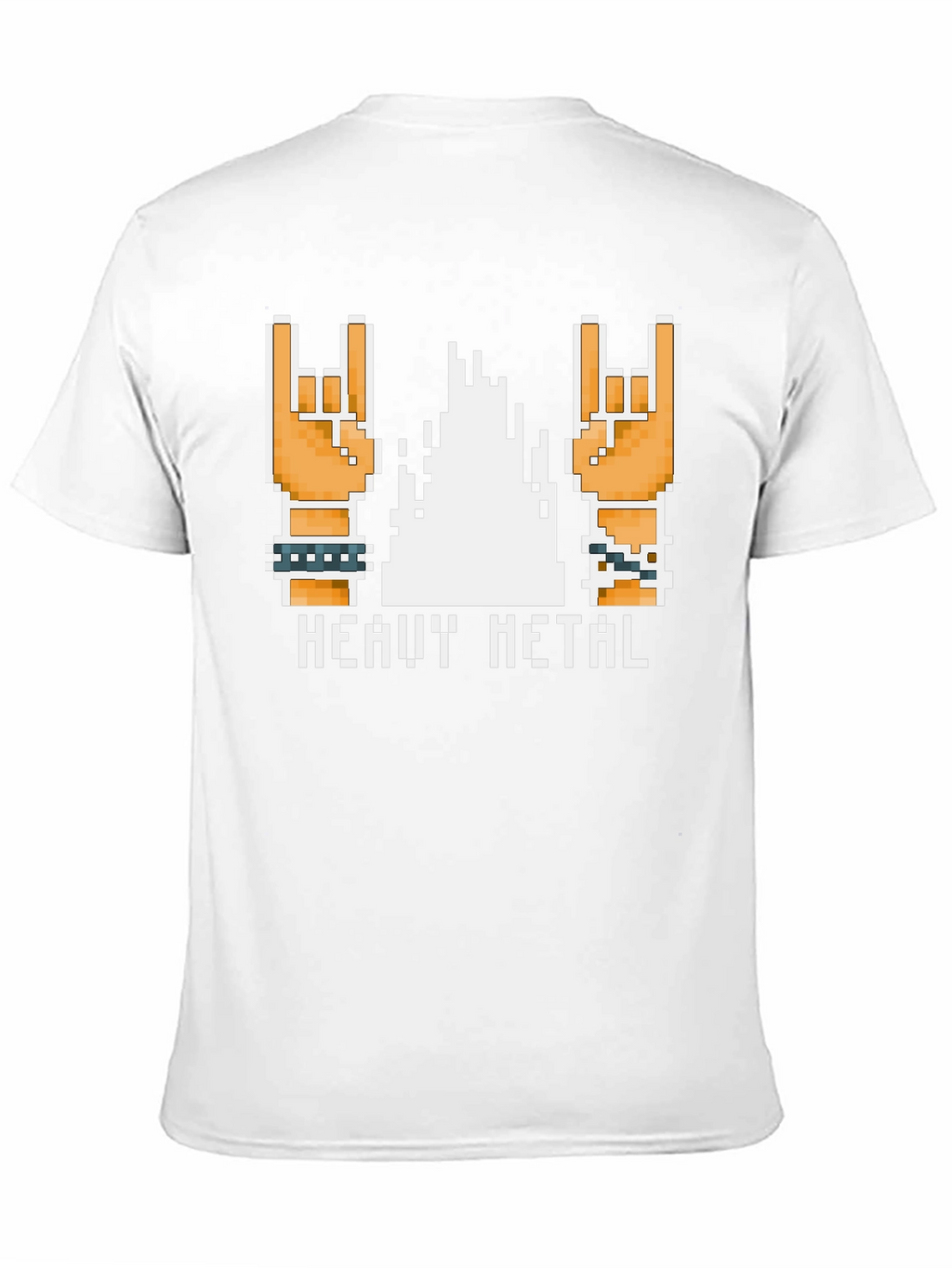 Heavy Metal Pixel Art T-Shirt - Rock On!