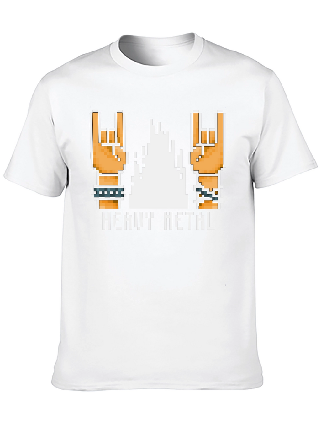 Heavy Metal Pixel Art T-Shirt - Rock On!