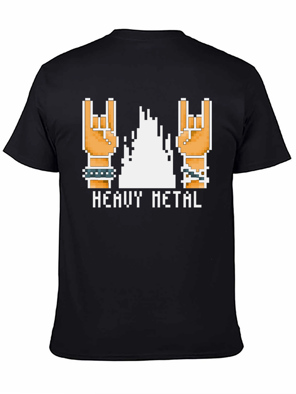 Heavy Metal Pixel Art T-Shirt - Rock On!