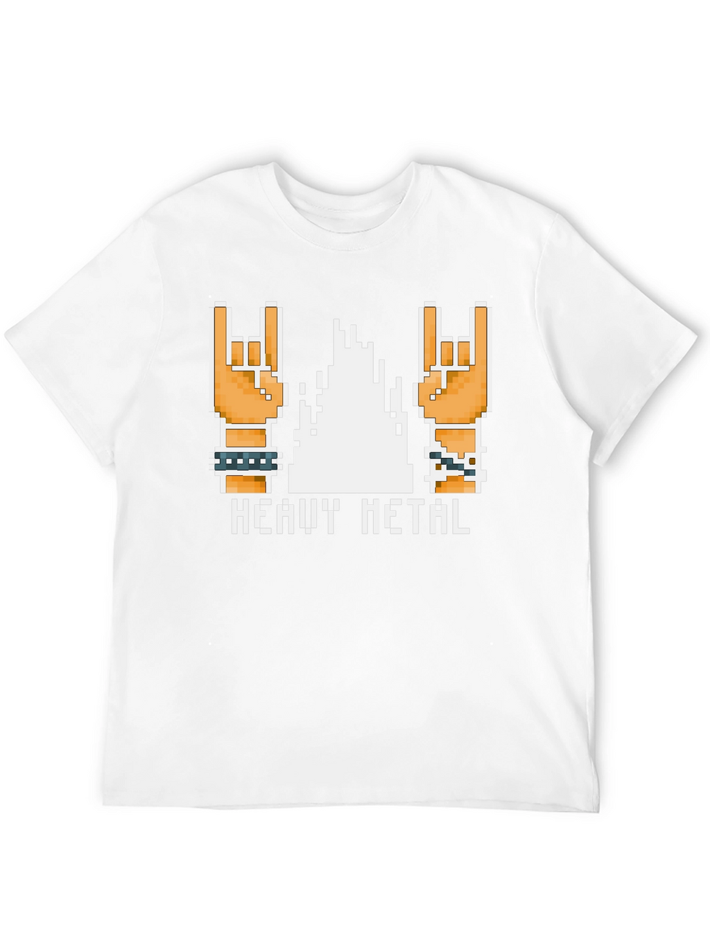 Heavy Metal Pixel Art T-Shirt - Rock On!