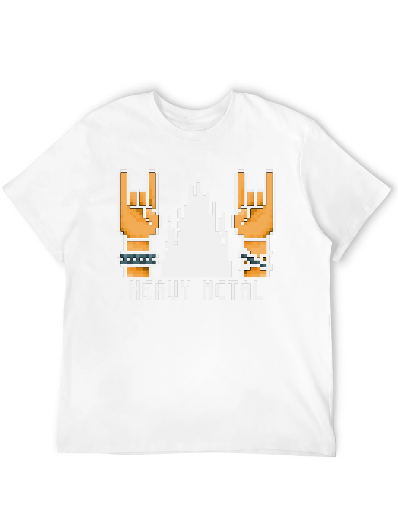 Heavy Metal Pixel Art T-Shirt - Rock On!