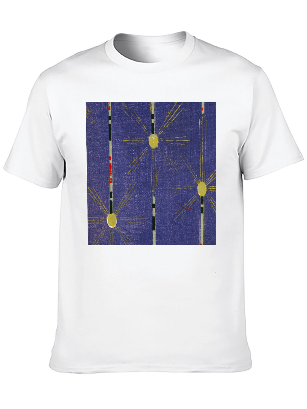 Retro Pattern Black Cotton T-Shirt