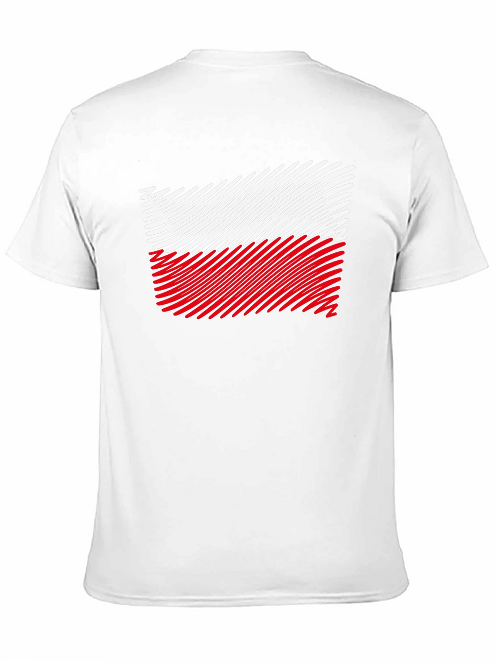 Poland Flag Mens Black T-Shirt