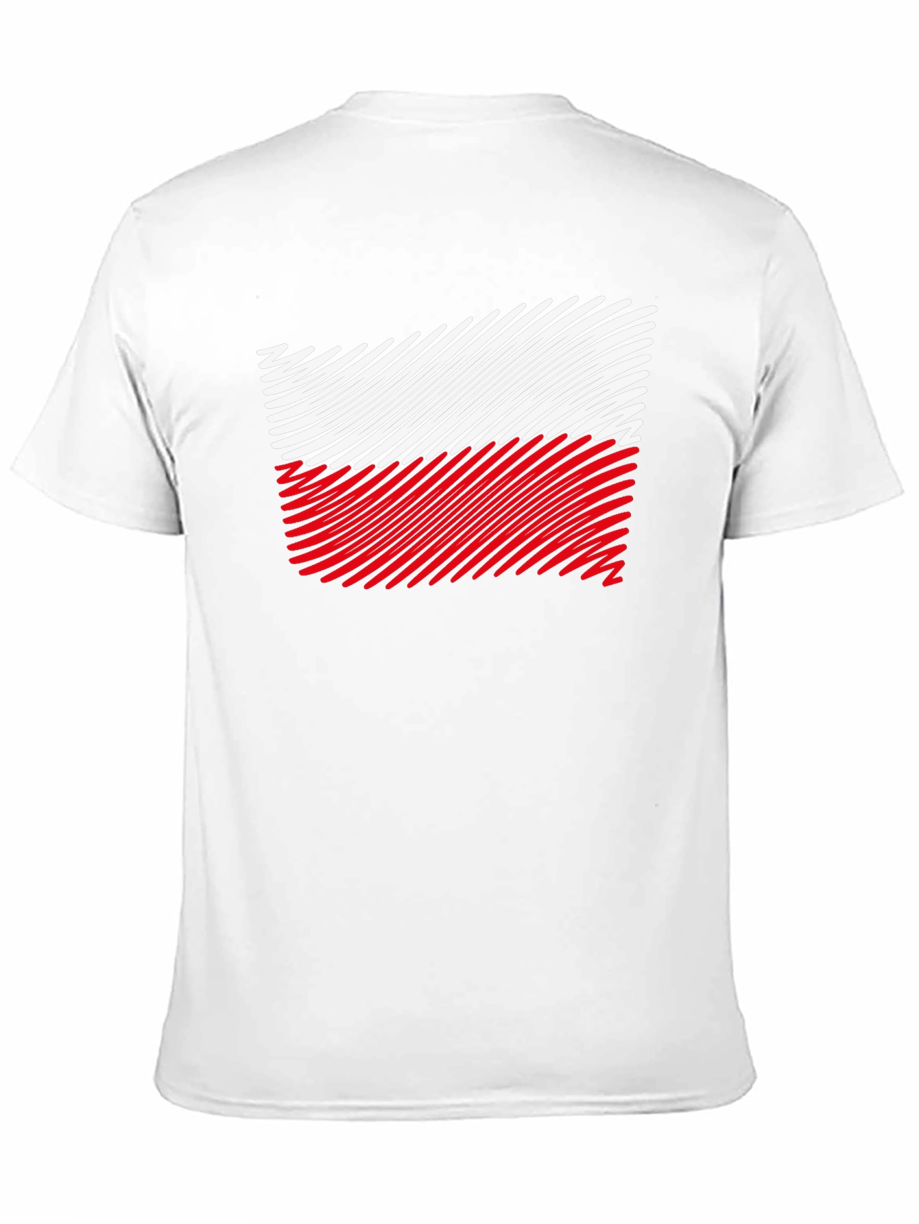 Poland Flag Mens Black T-Shirt
