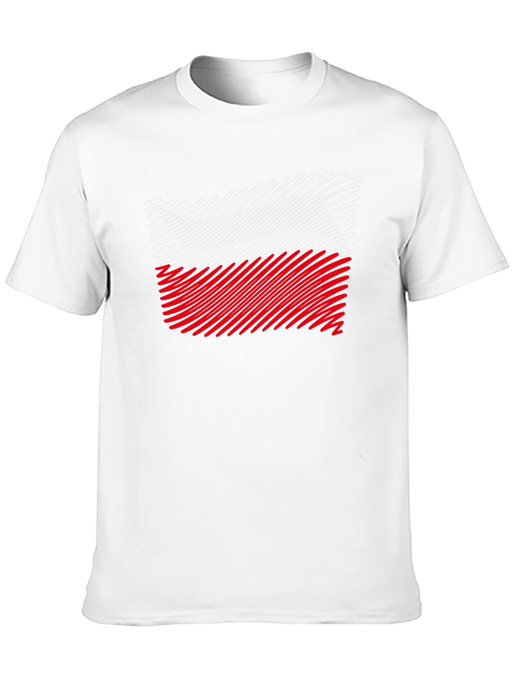 Poland Flag Mens Black T-Shirt