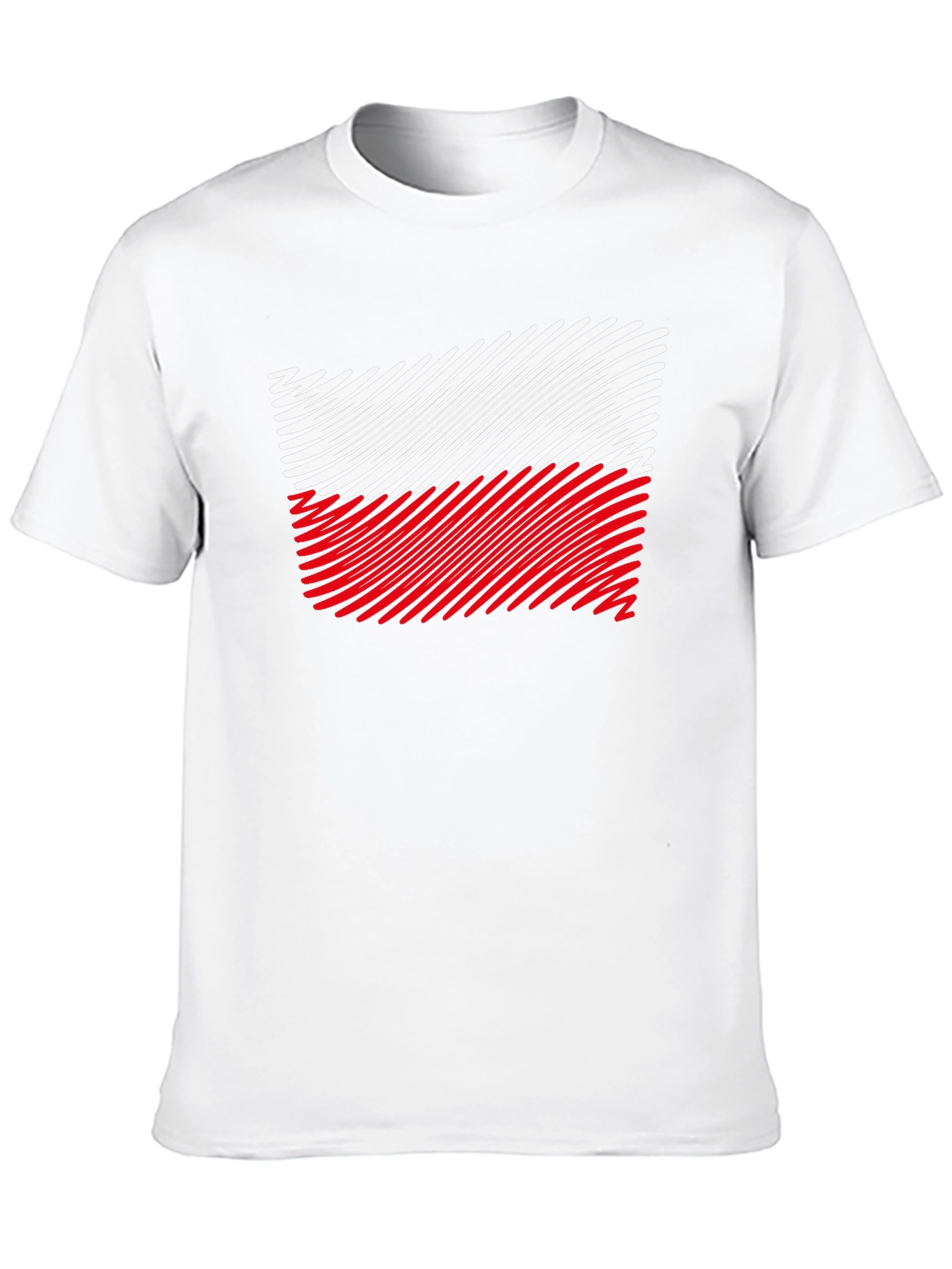 Poland Flag Mens Black T-Shirt
