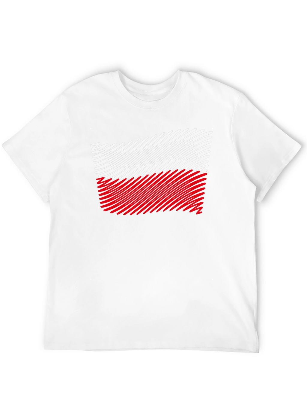 Poland Flag Mens Black T-Shirt