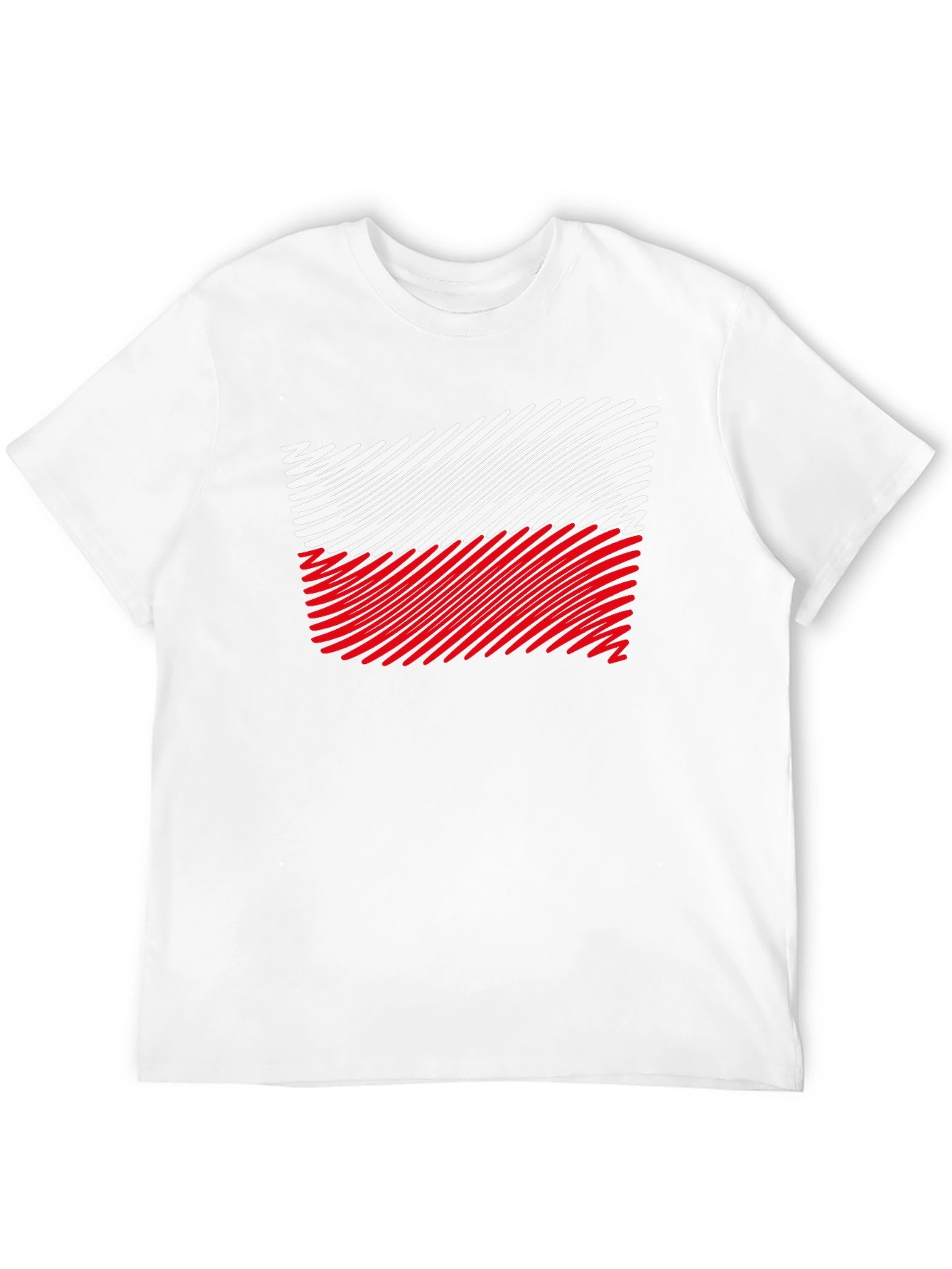 Poland Flag Mens Black T-Shirt