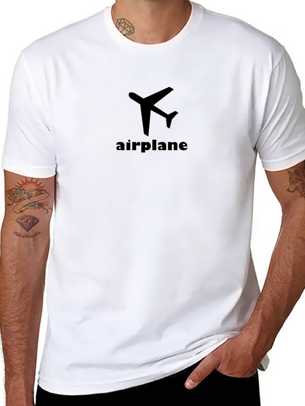 Airplane Graphic Black T-Shirt