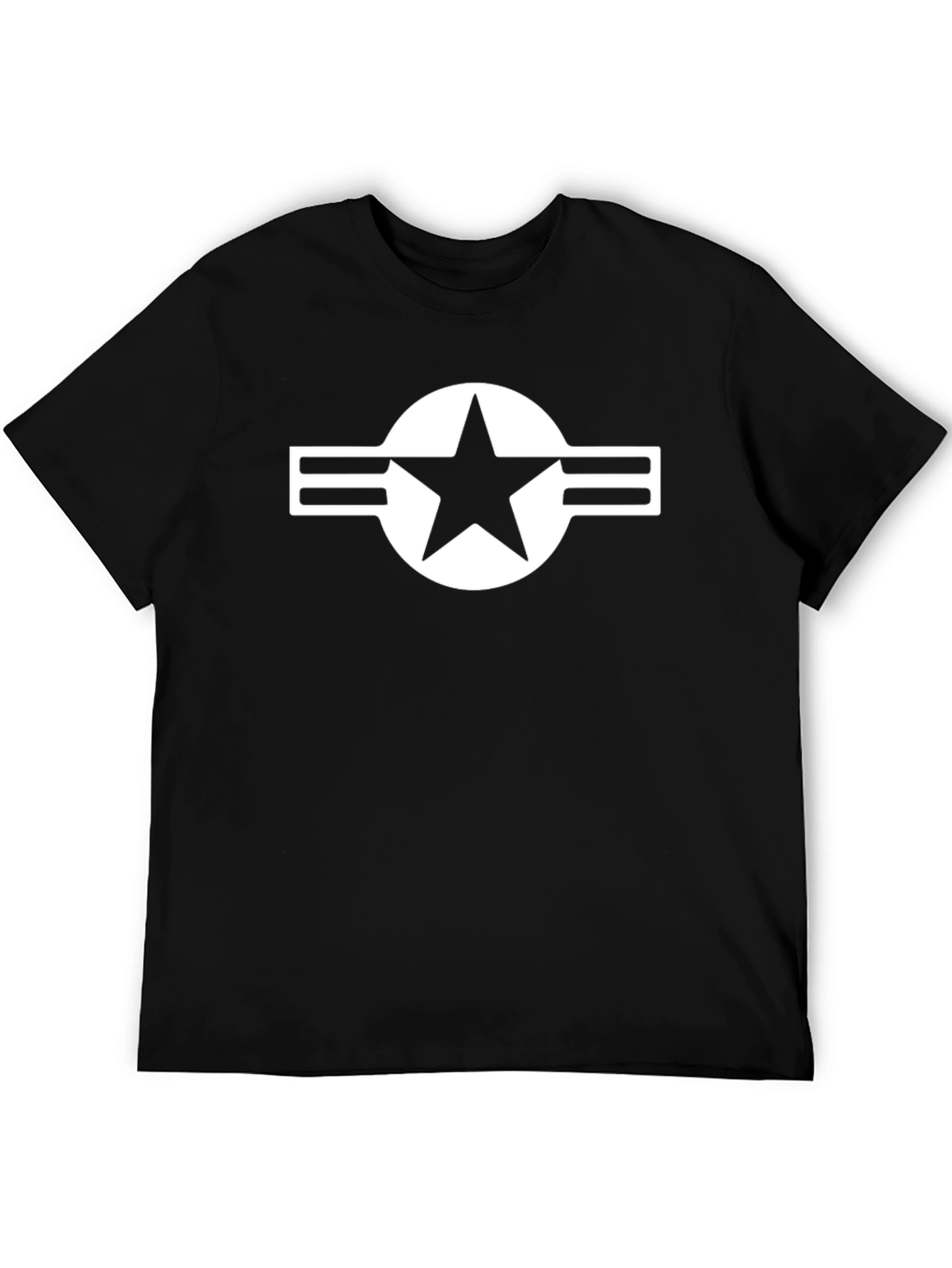 Mens Black T-Shirt with Air Force Logo