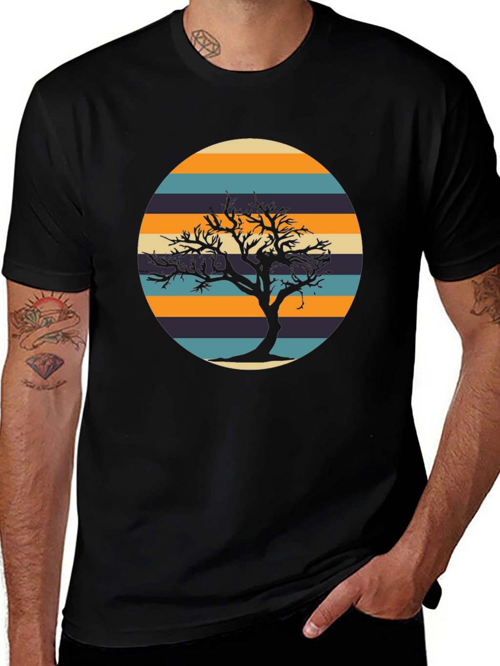 Retro Tree Silhouette Graphic Tee