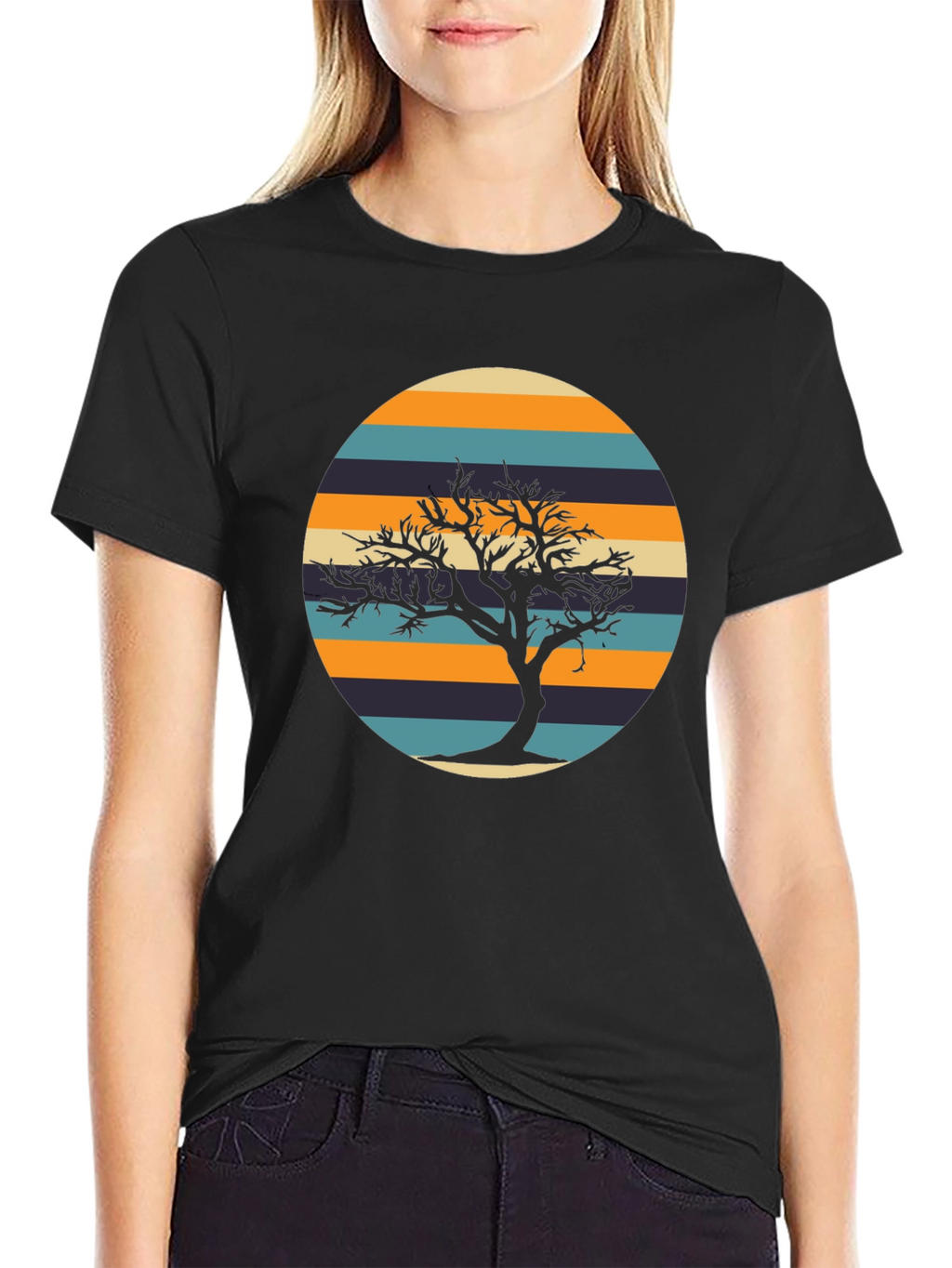 Retro Tree Silhouette Graphic Tee