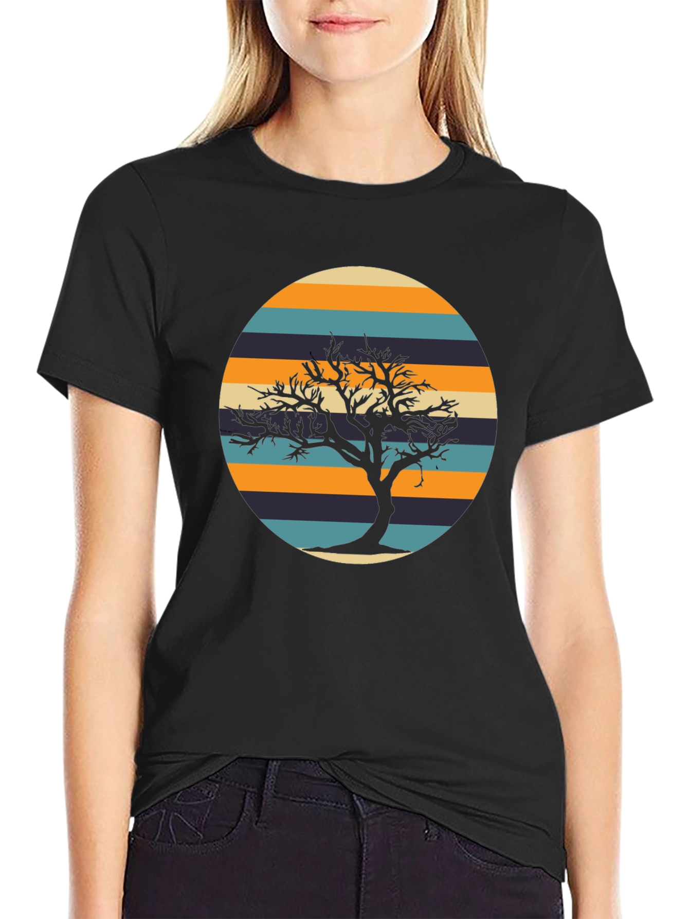 Retro Tree Silhouette Graphic Tee