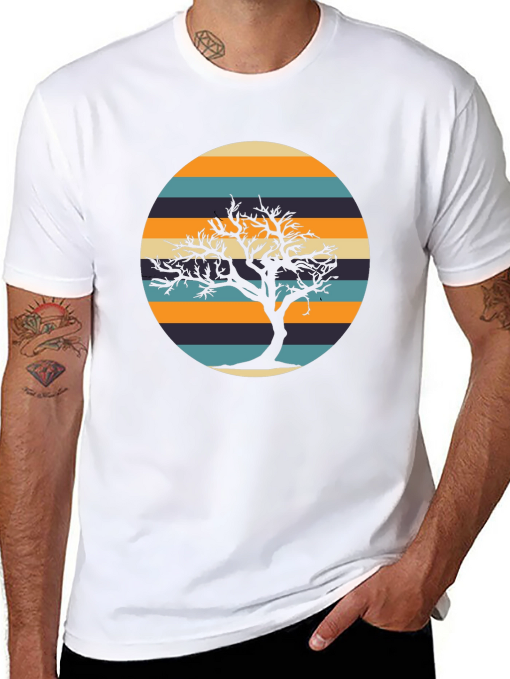 Retro Tree Silhouette Graphic Tee