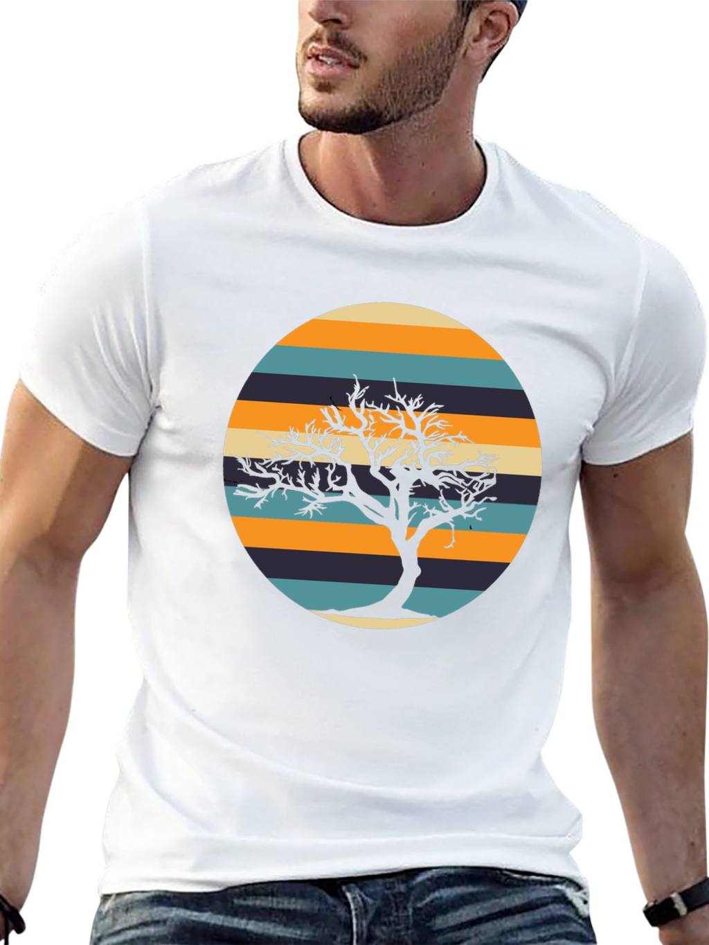Retro Tree Silhouette Graphic Tee