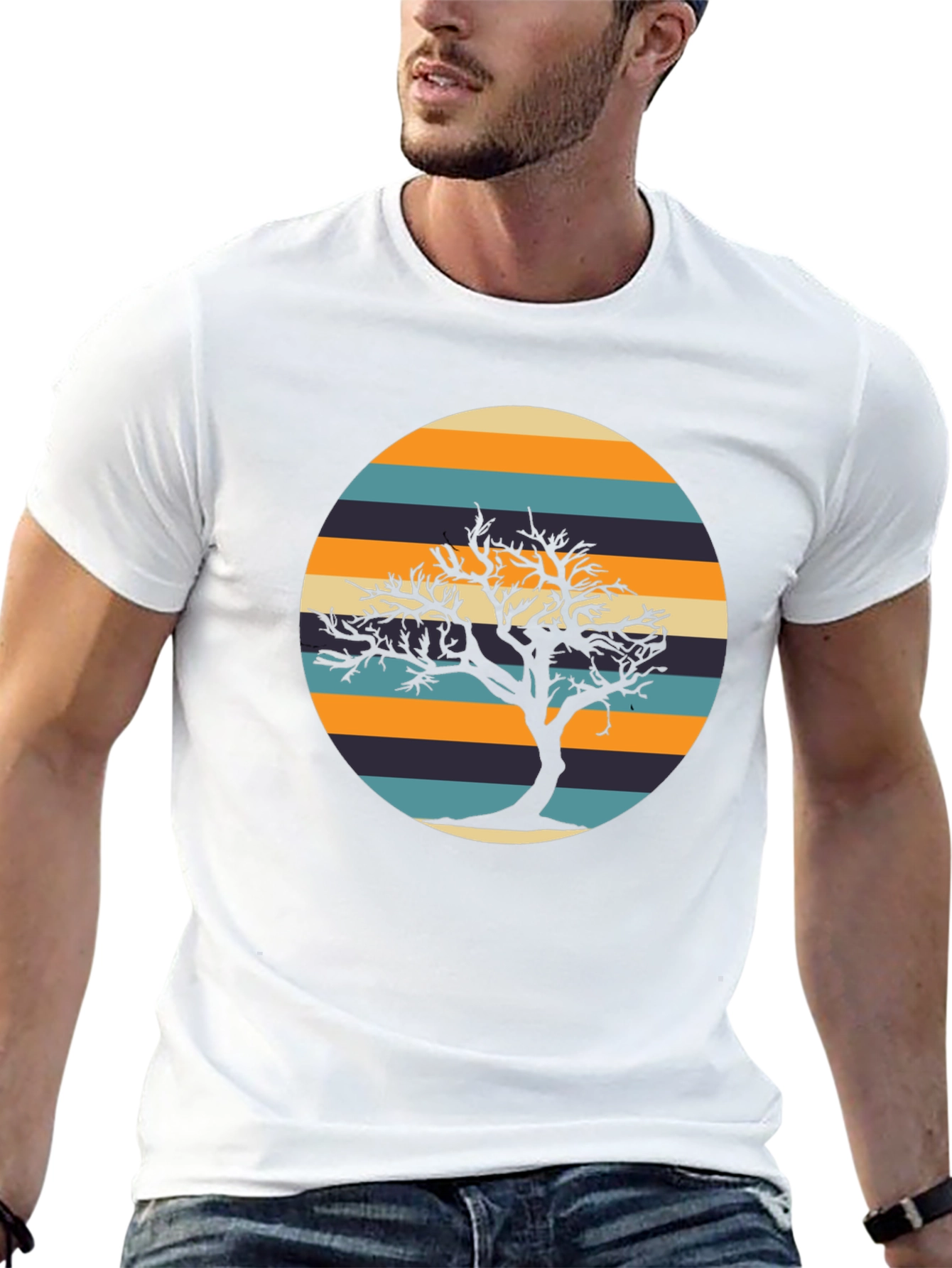 Retro Tree Silhouette Graphic Tee