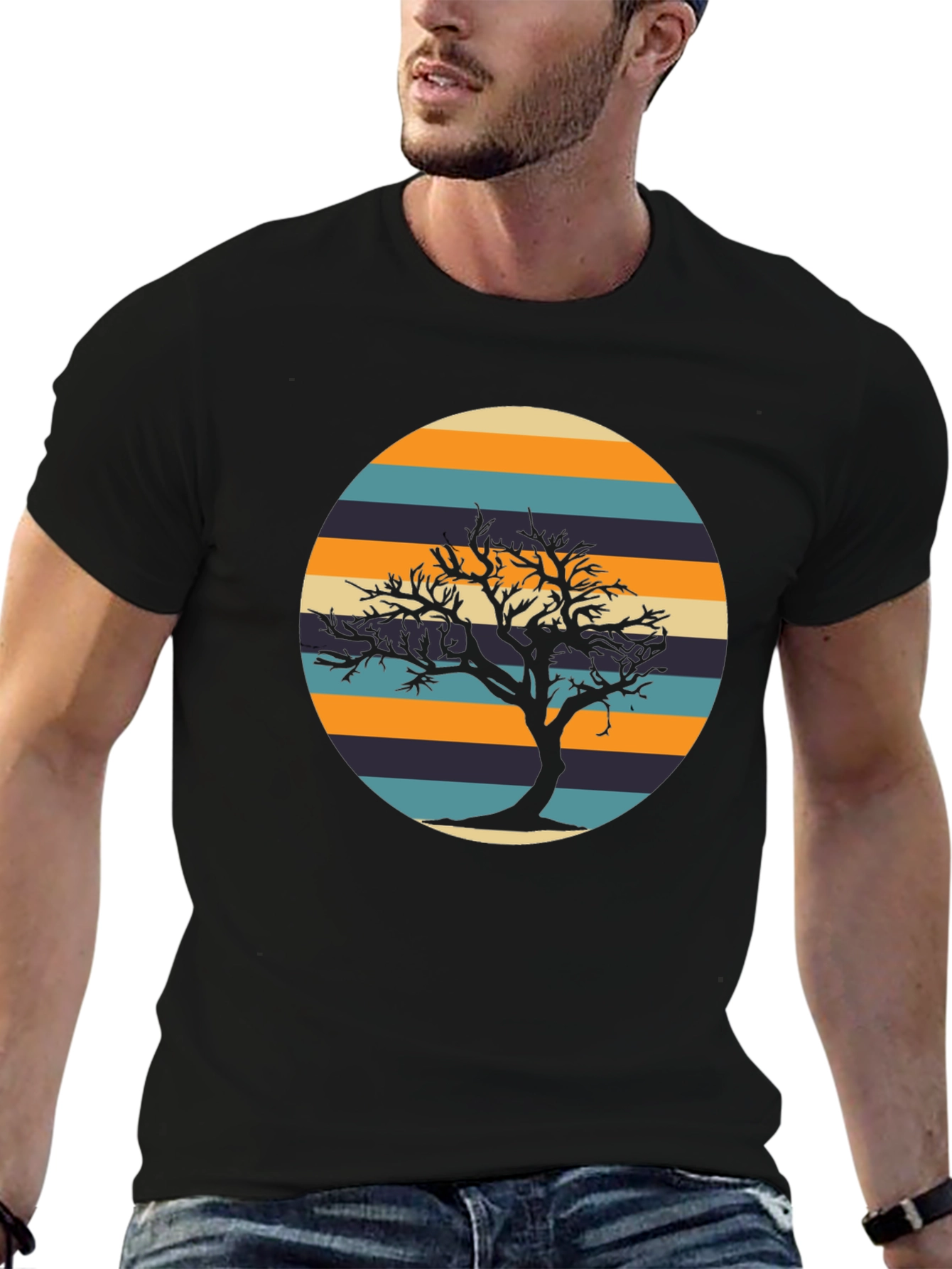 Retro Tree Silhouette Graphic Tee
