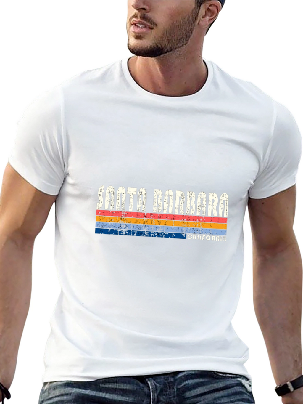 Santa Barbara California Retro Graphic T-Shirt