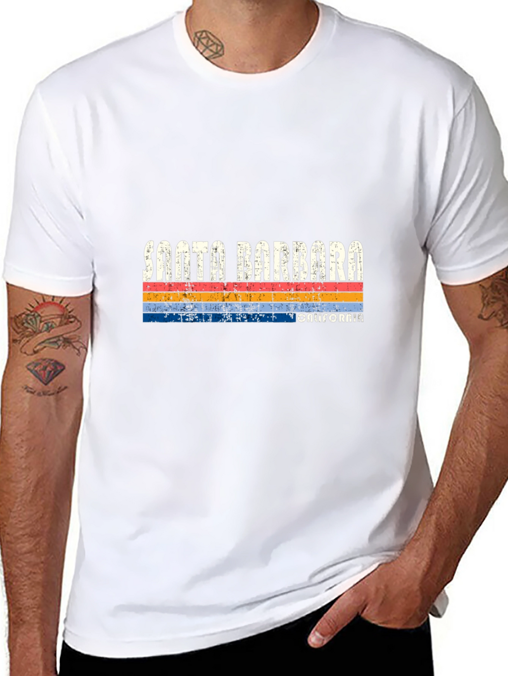 Santa Barbara California Retro Graphic T-Shirt