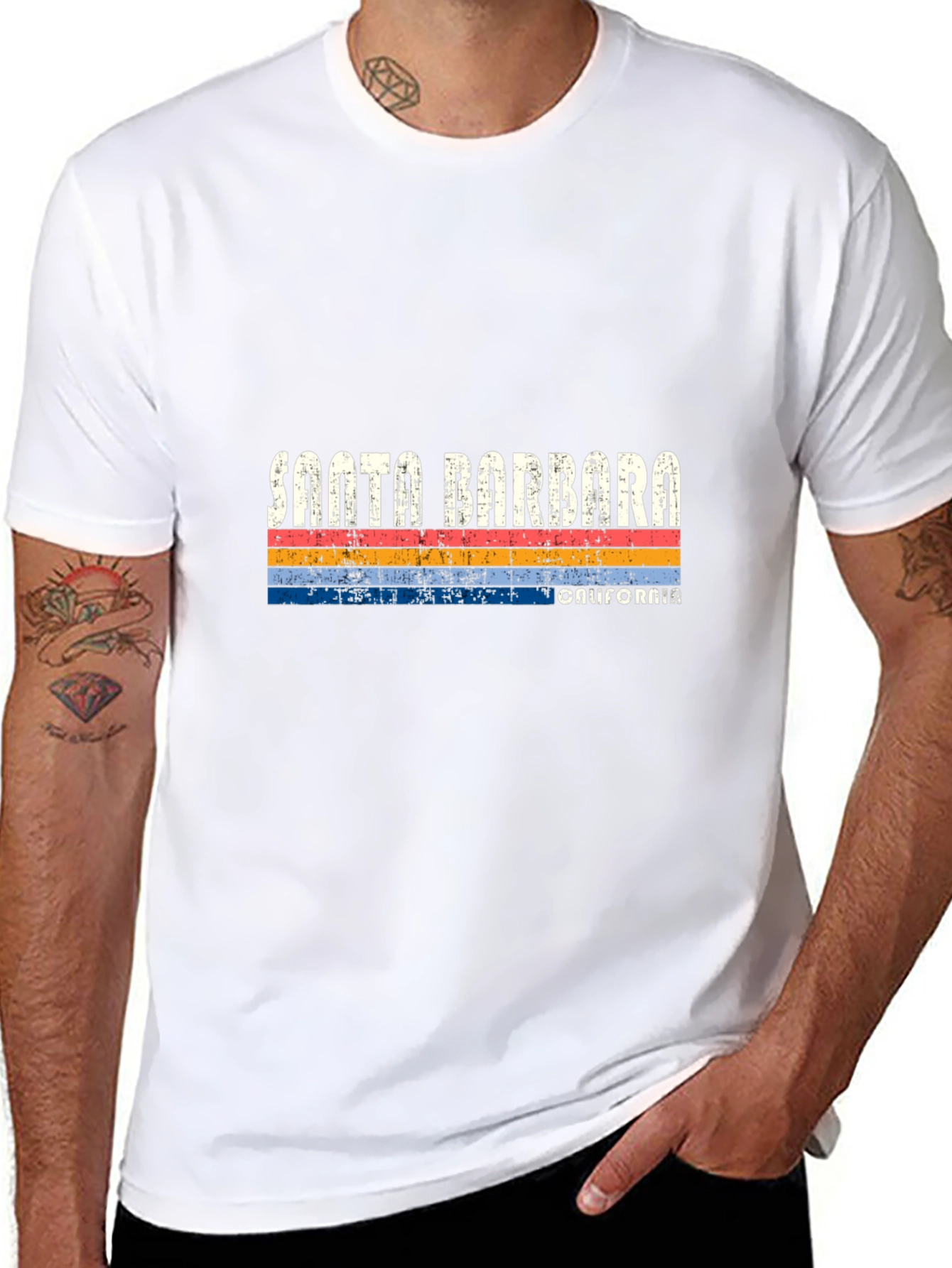 Santa Barbara California Retro Graphic T-Shirt
