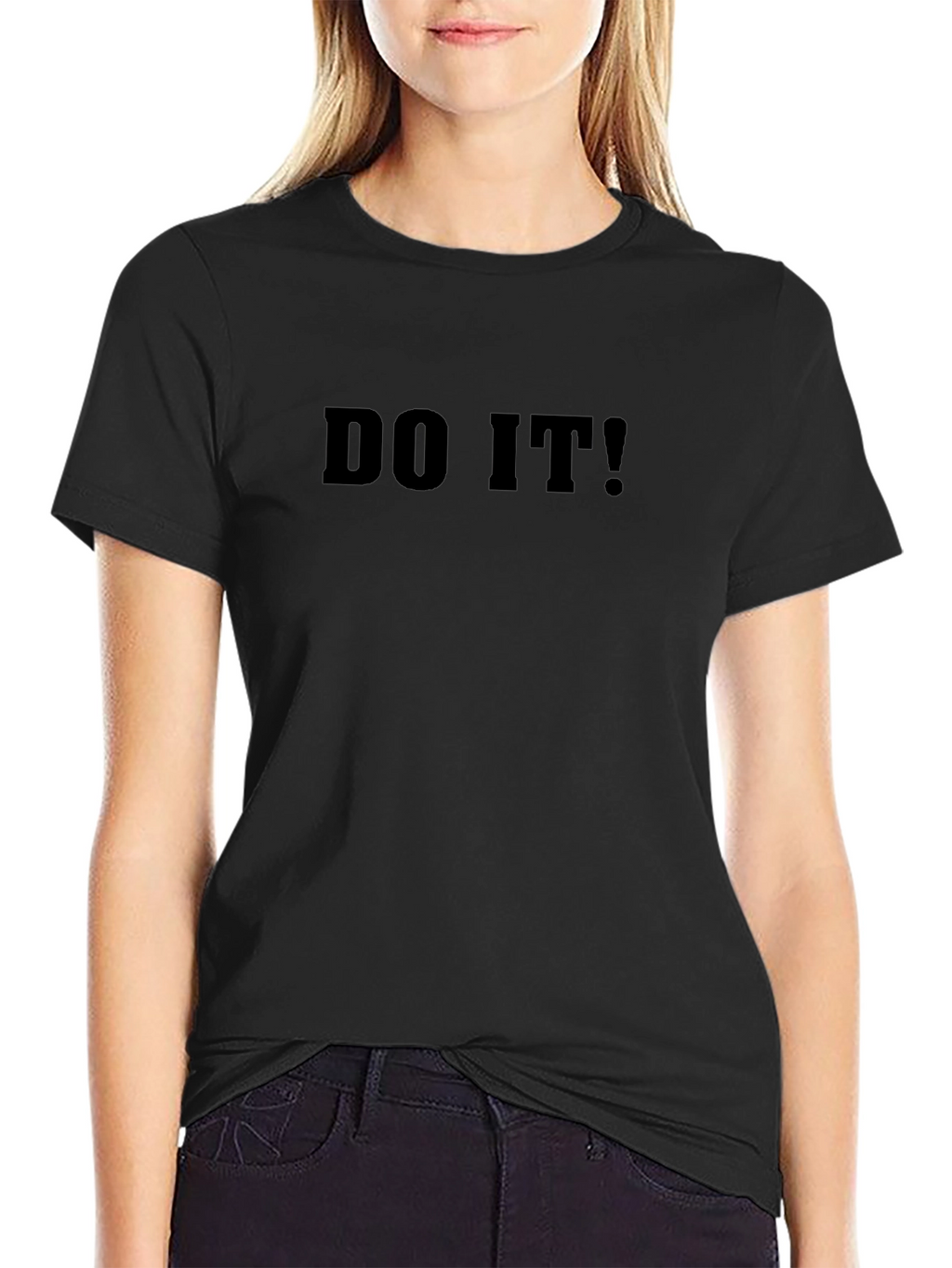 Do It! Black Graphic Tee - Motivational Shirt
