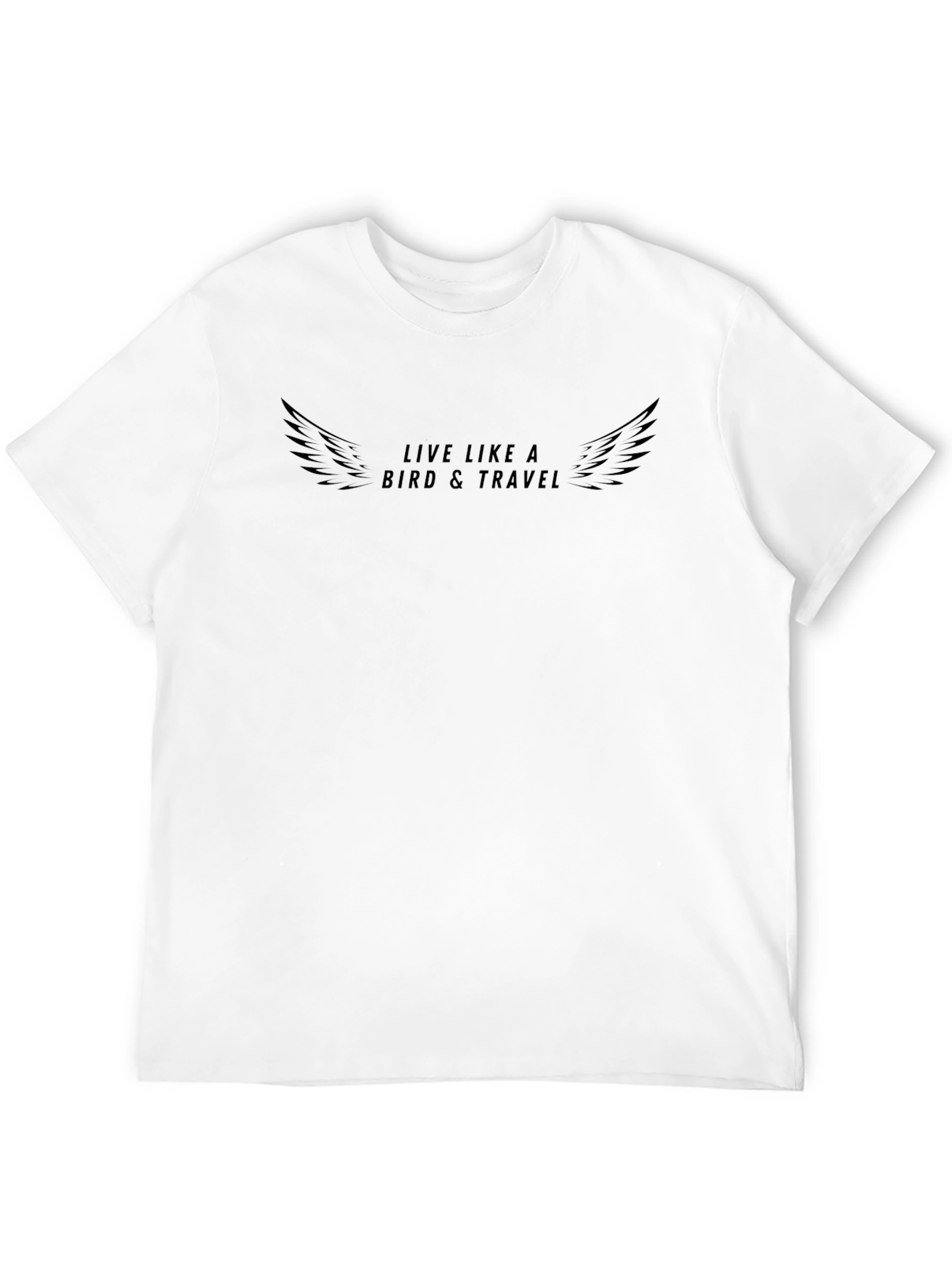 Live Like a Bird & Travel Black T-Shirt