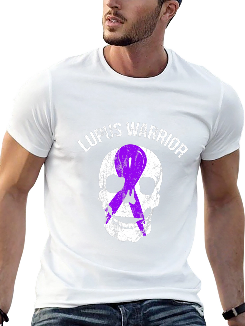 Lupus Warrior Skull Graphic T-Shirt