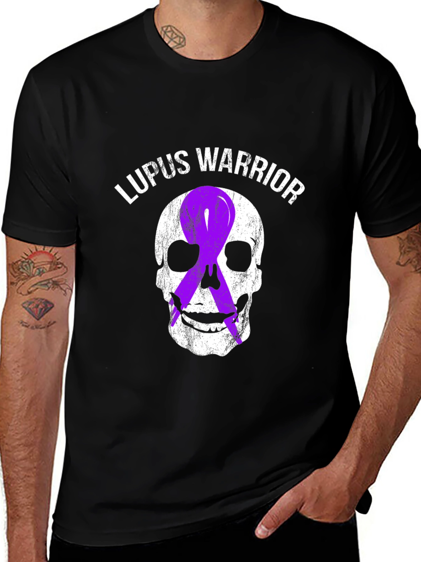 Lupus Warrior Skull Graphic T-Shirt