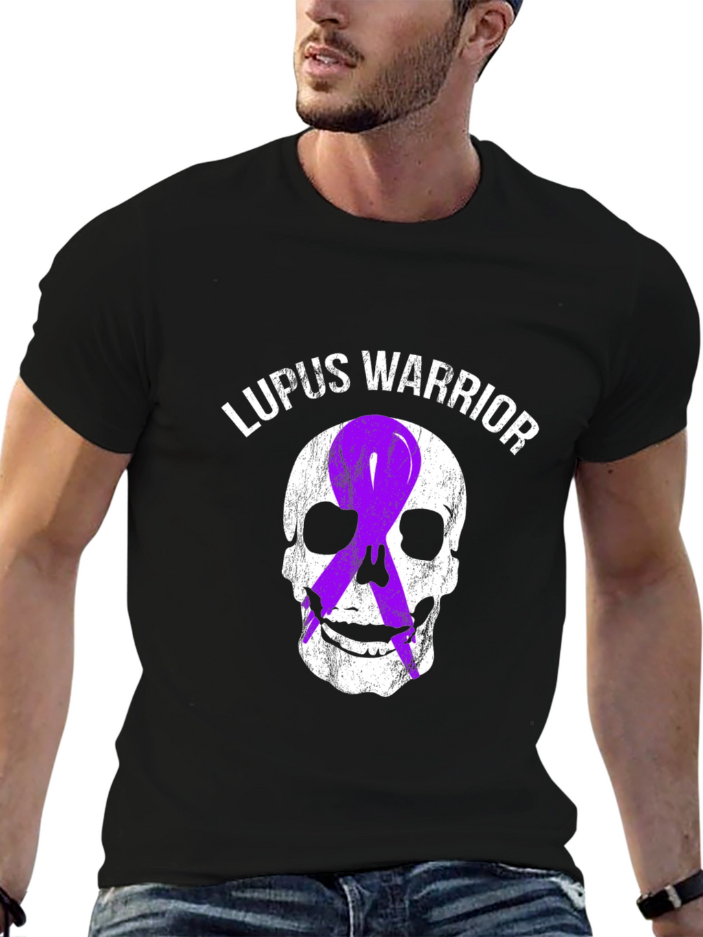 Lupus Warrior Skull Graphic T-Shirt