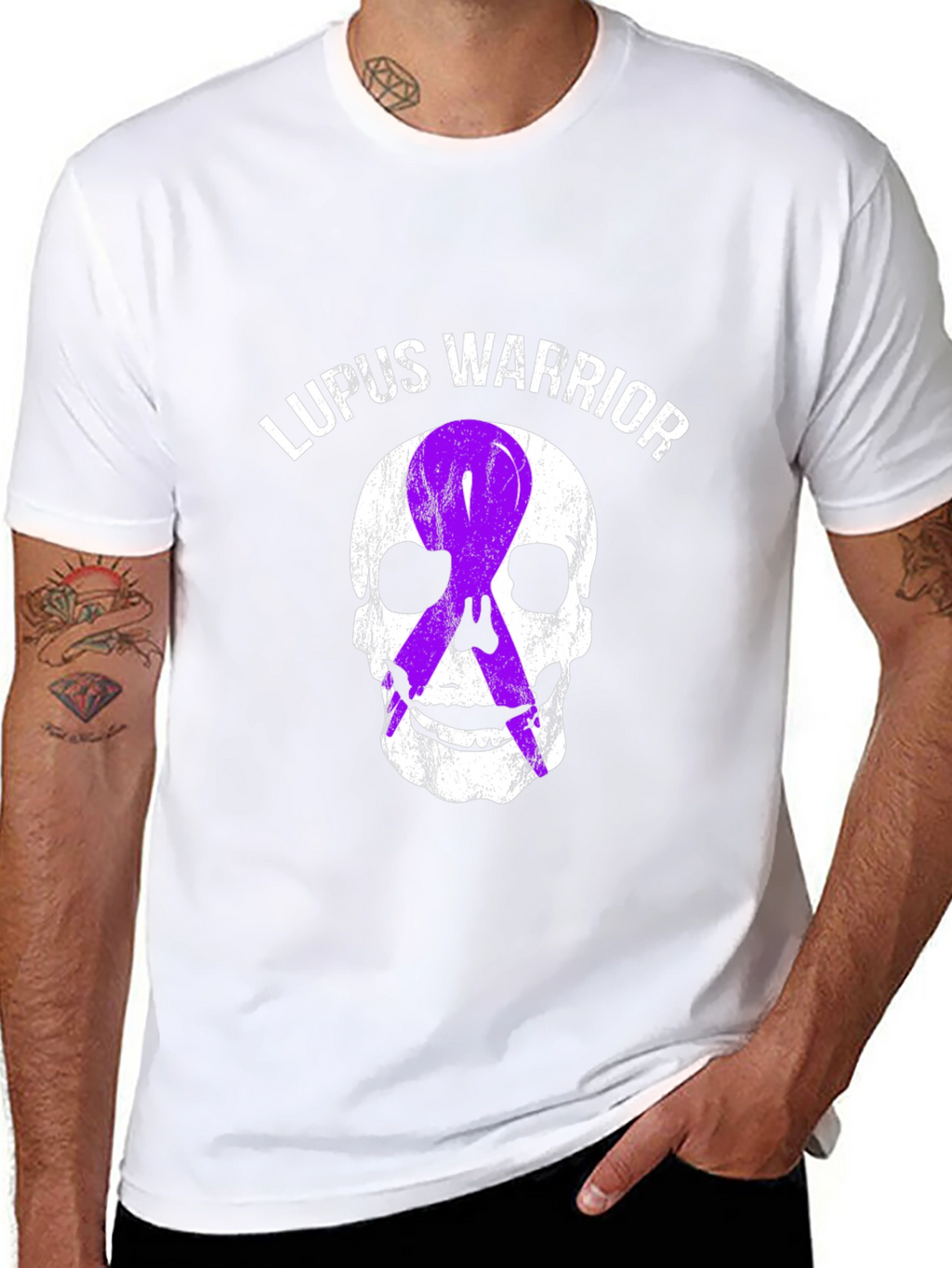 Lupus Warrior Skull Graphic T-Shirt