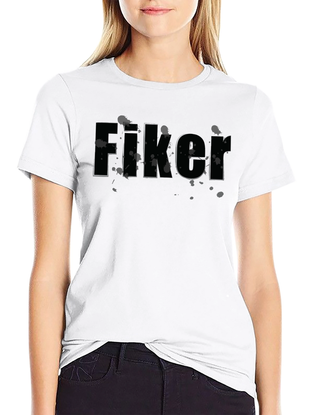 Mens Black Fiker Graphic Print T-Shirt