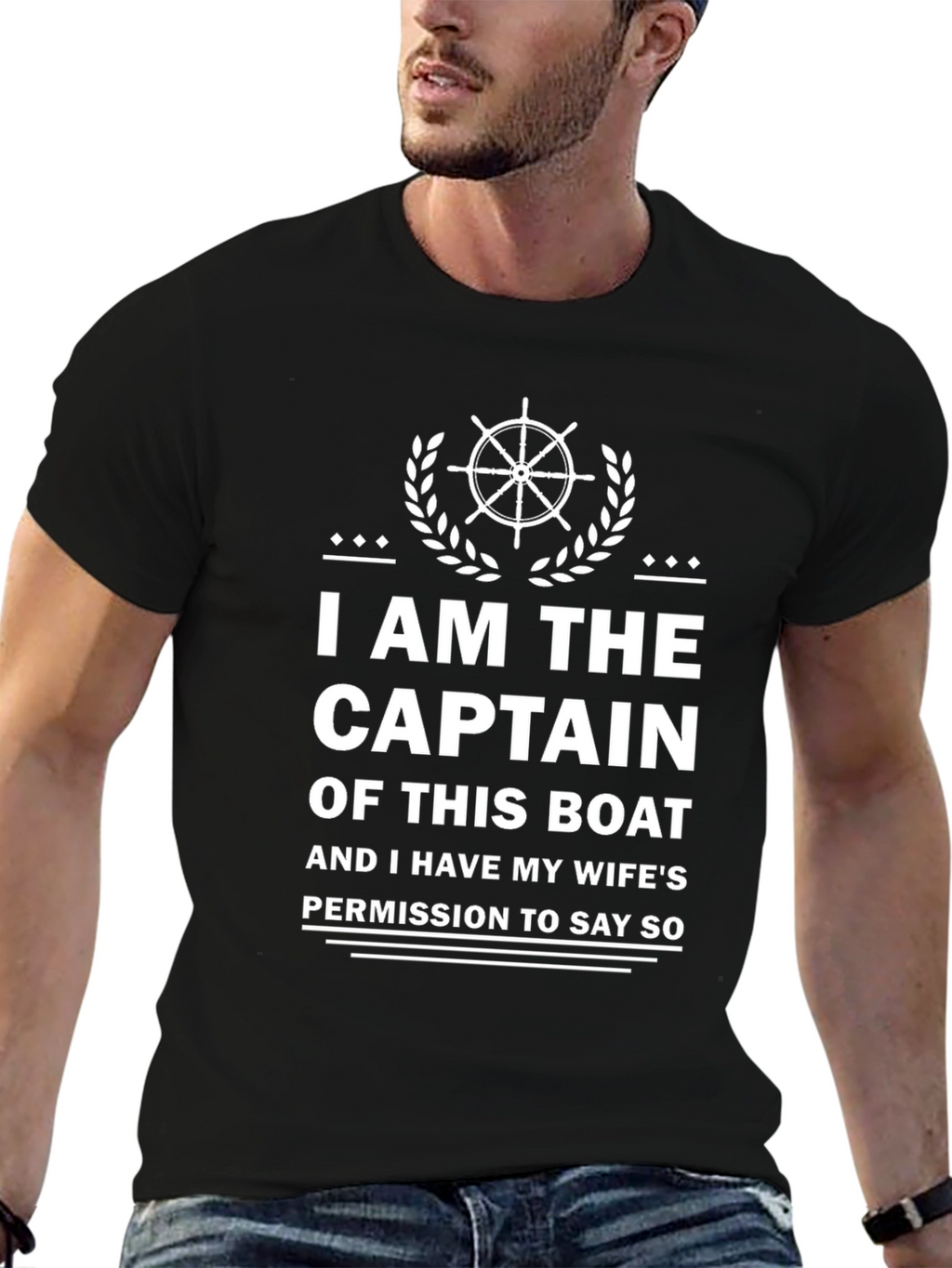 Captain of This Boat Funny Graphic Tee