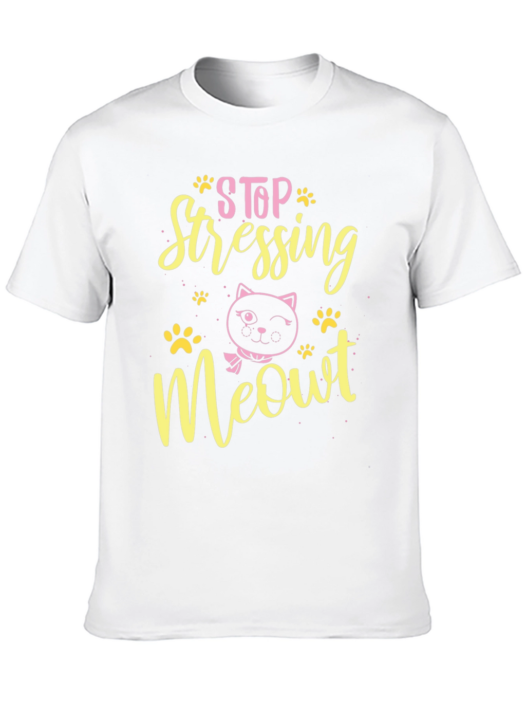 Stop Stressing Meowt Black T-Shirt