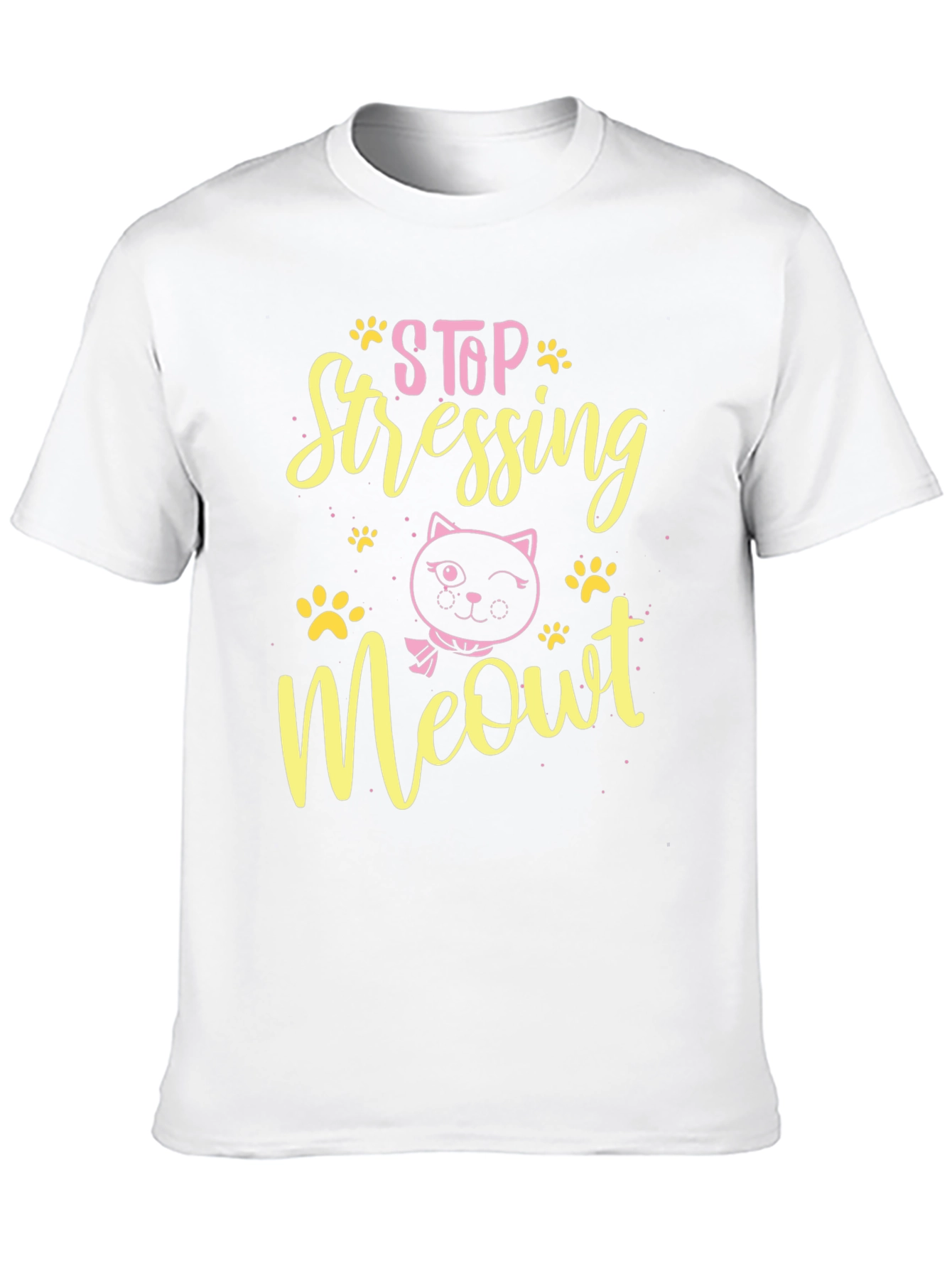 Stop Stressing Meowt Black T-Shirt