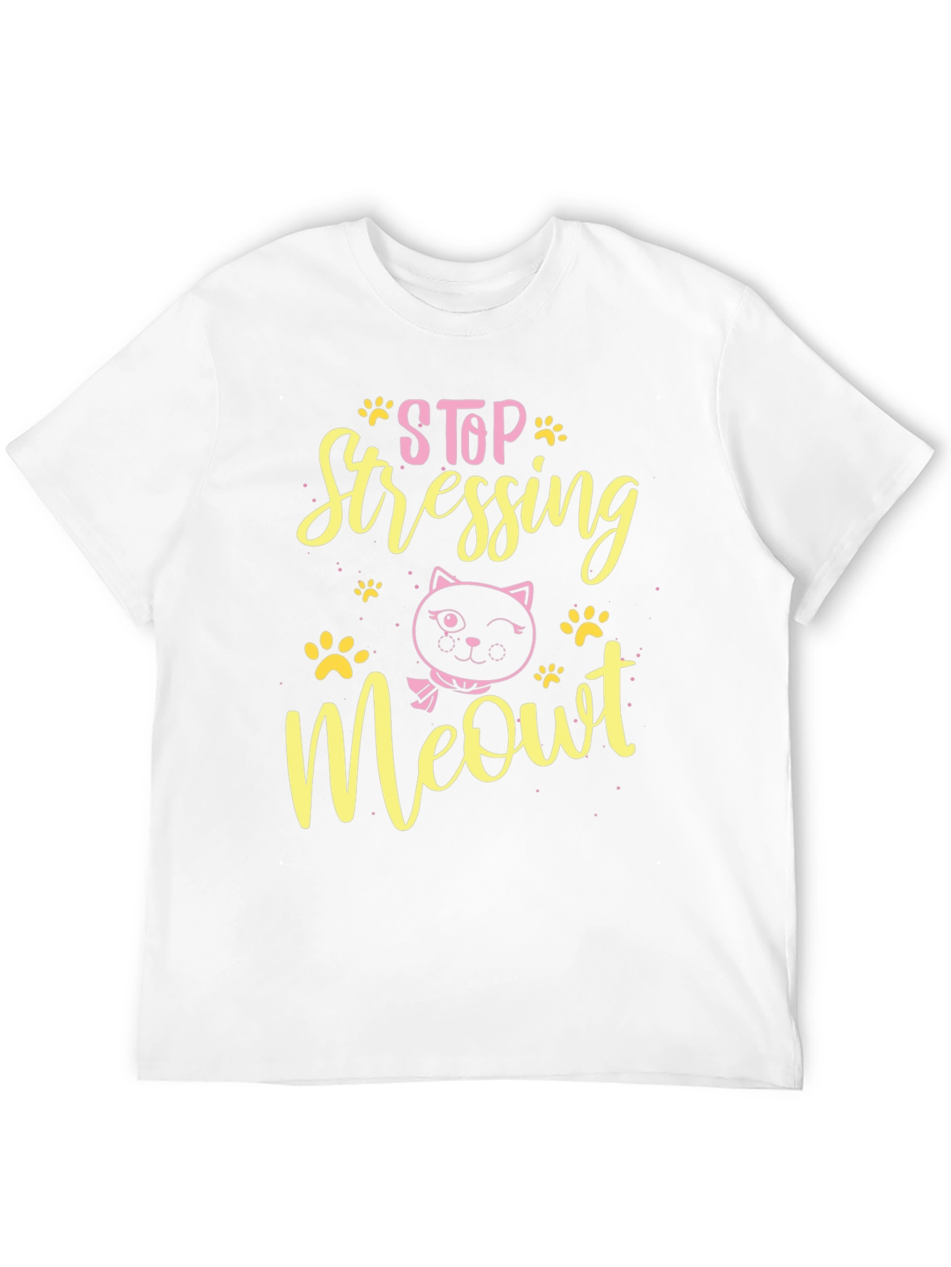 Stop Stressing Meowt Black T-Shirt