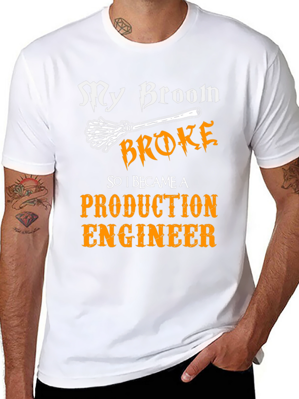Production Engineer Broom T-Shirt