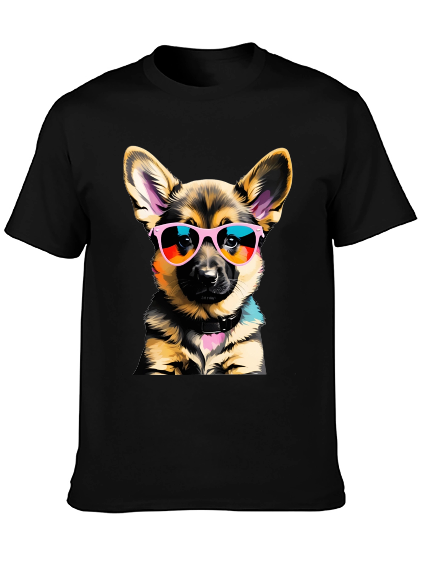 Cool Dog T-Shirt: German Shepherd Puppy in Shades