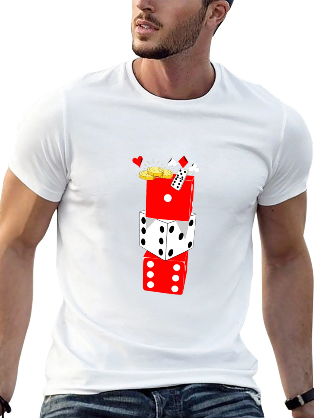 Casino Dice Graphic Tee - Lucky Game Shirt