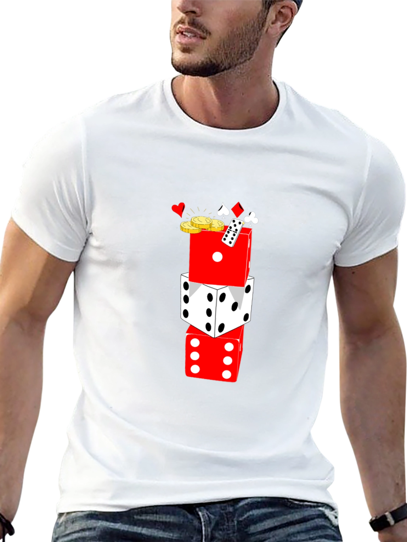 Casino Dice Graphic Tee - Lucky Game Shirt