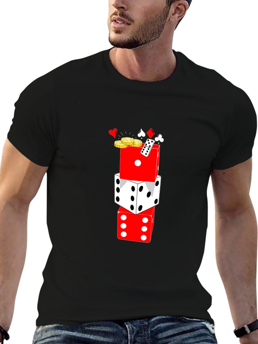 Casino Dice Graphic Tee - Lucky Game Shirt