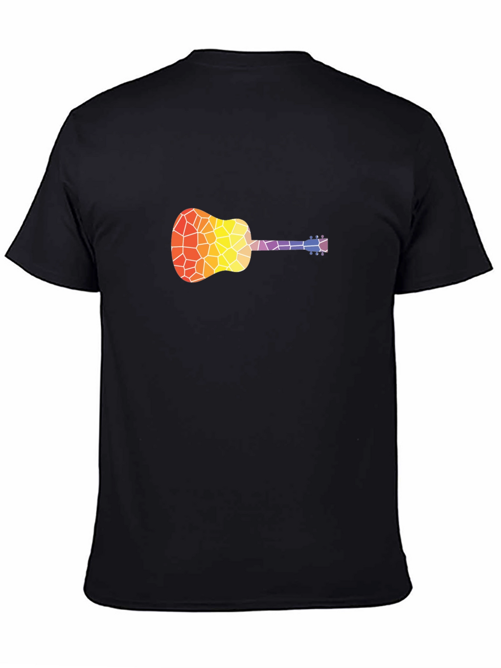 Mosaic Guitar Graphic T-Shirt - Stylish Music Tee