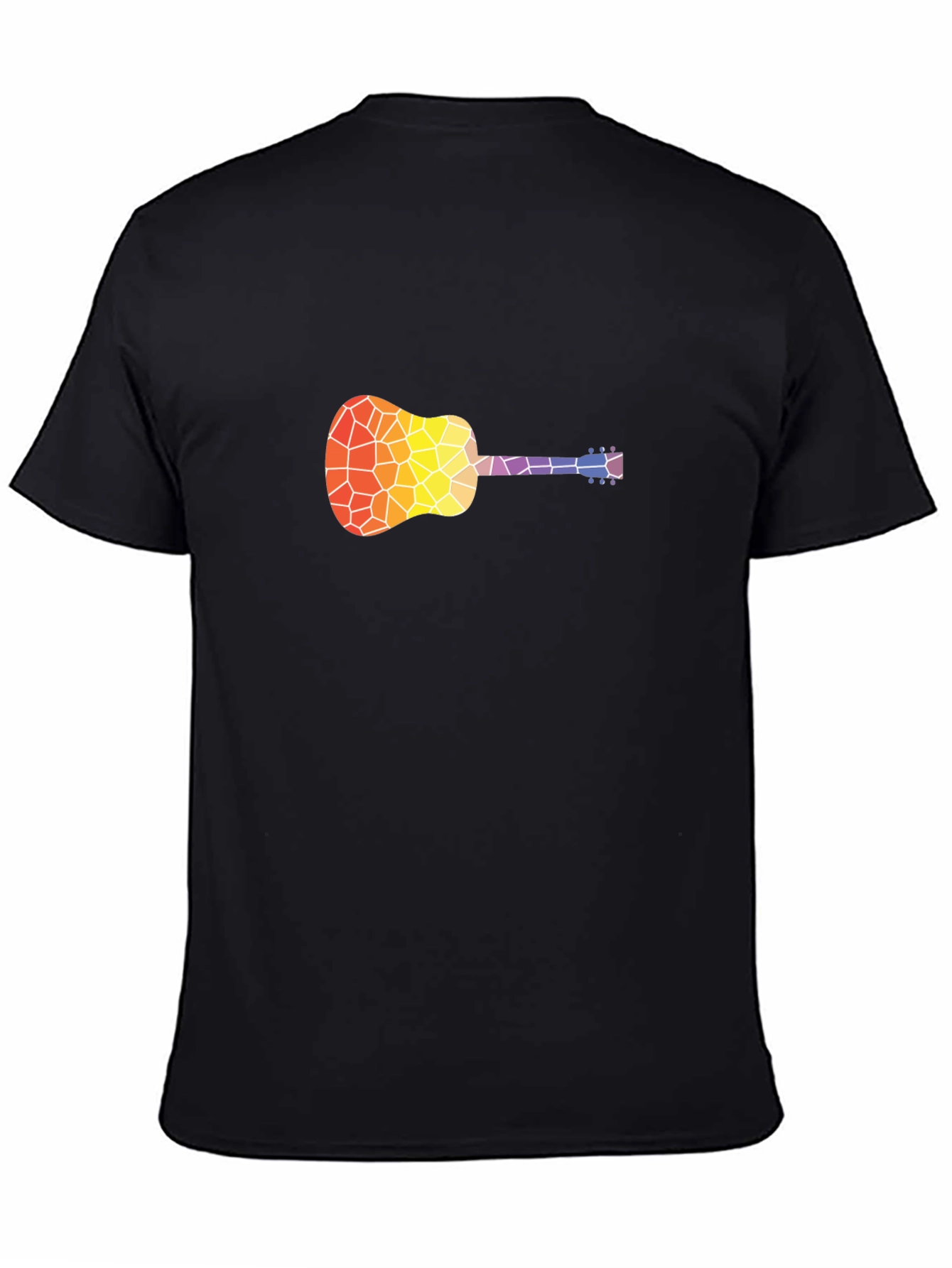 Mosaic Guitar Graphic T-Shirt - Stylish Music Tee