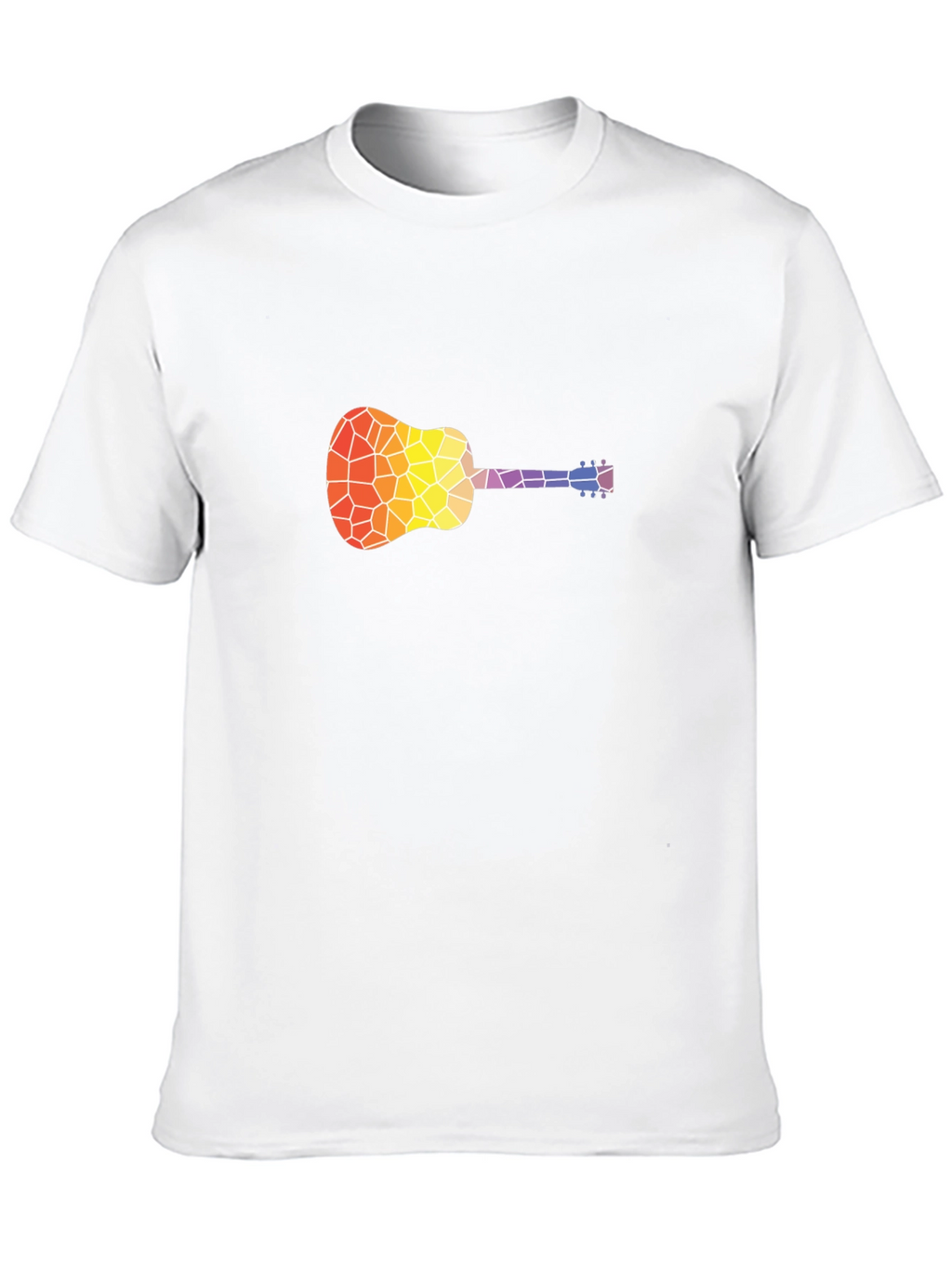 Mosaic Guitar Graphic T-Shirt - Stylish Music Tee