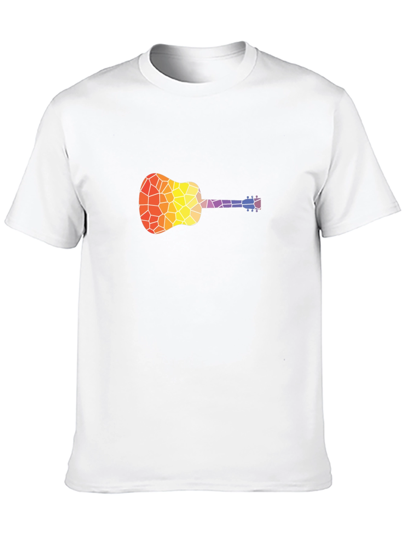 Mosaic Guitar Graphic T-Shirt - Stylish Music Tee