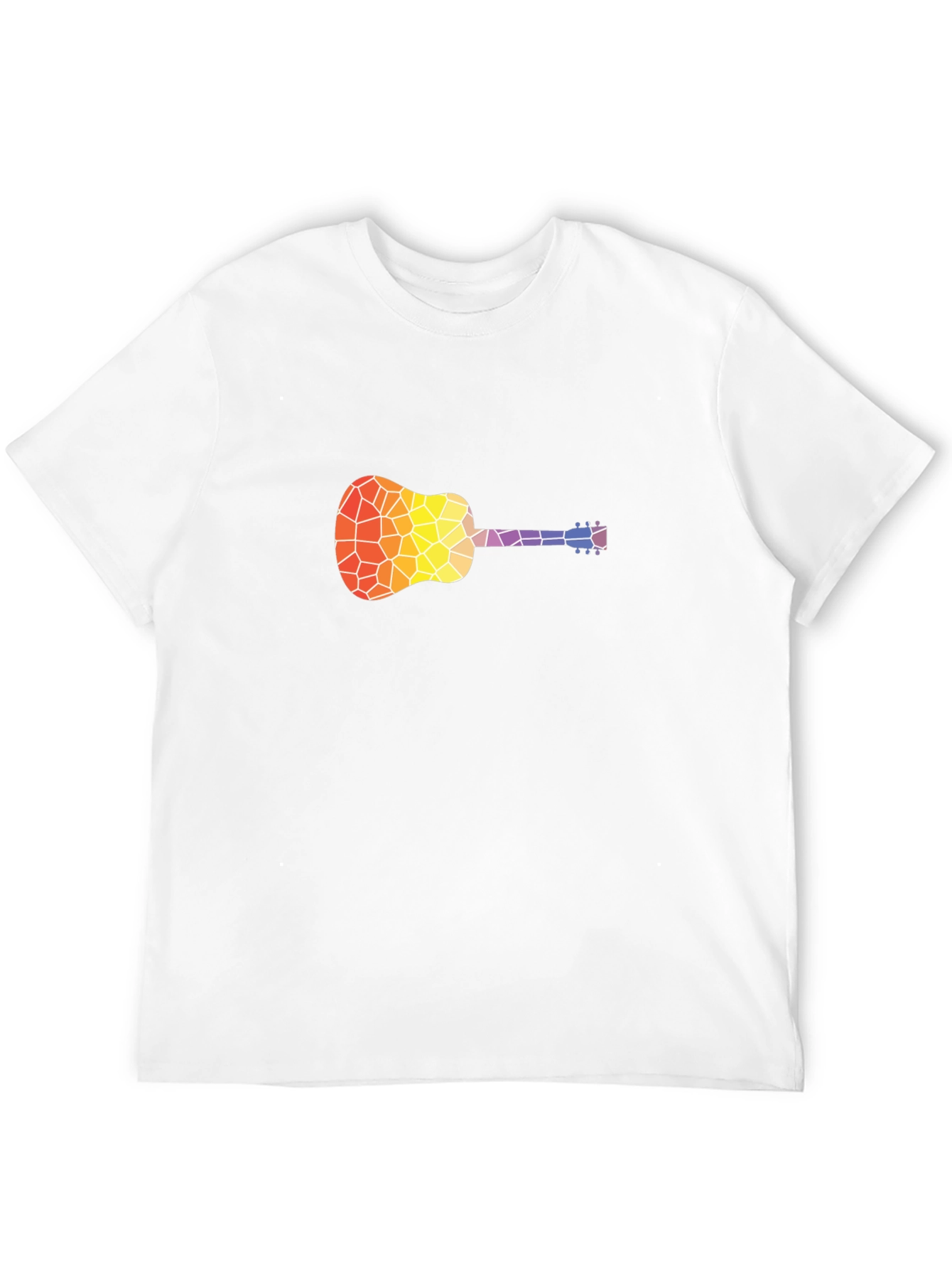 Mosaic Guitar Graphic T-Shirt - Stylish Music Tee