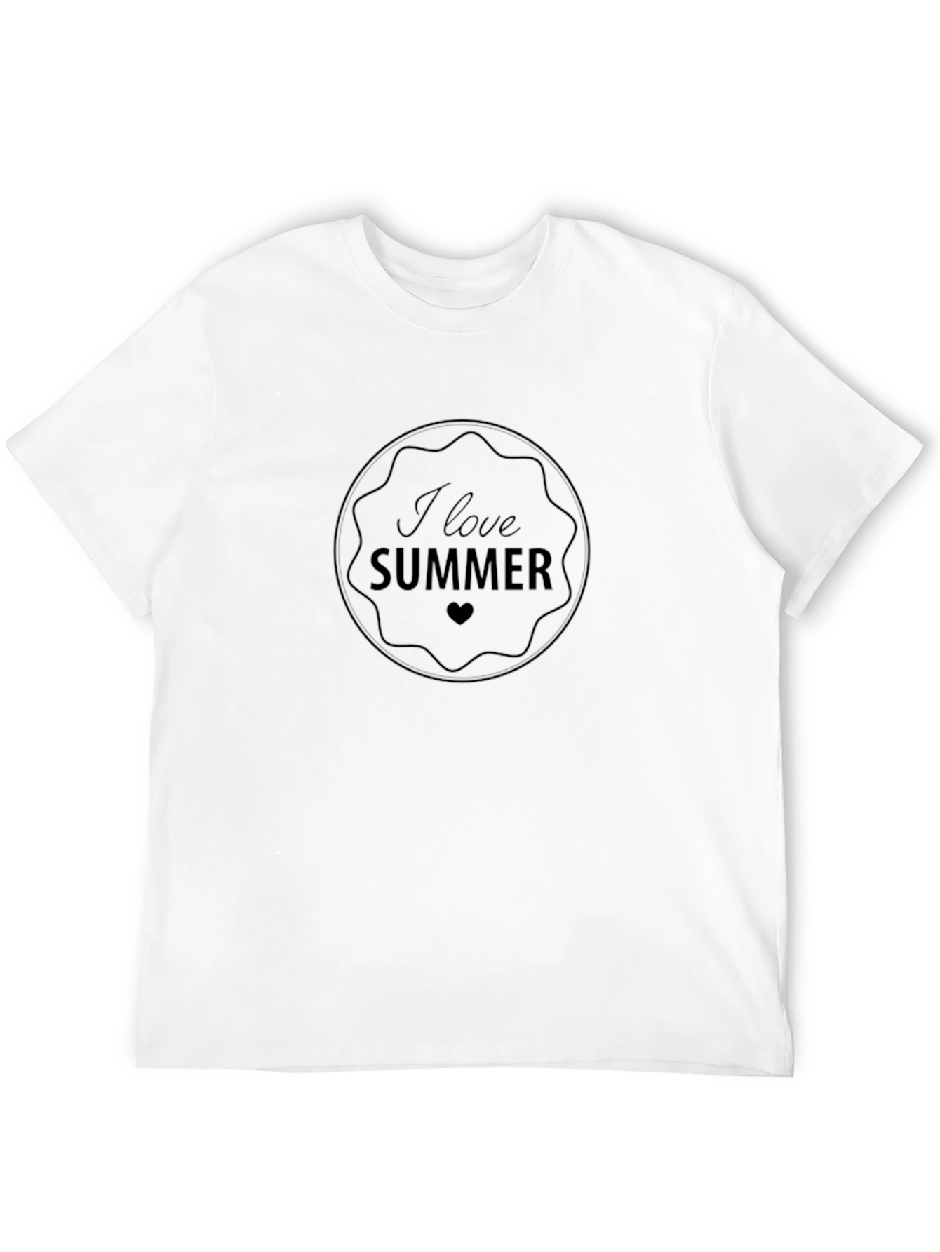 I Love Summer Graphic Tee - Black