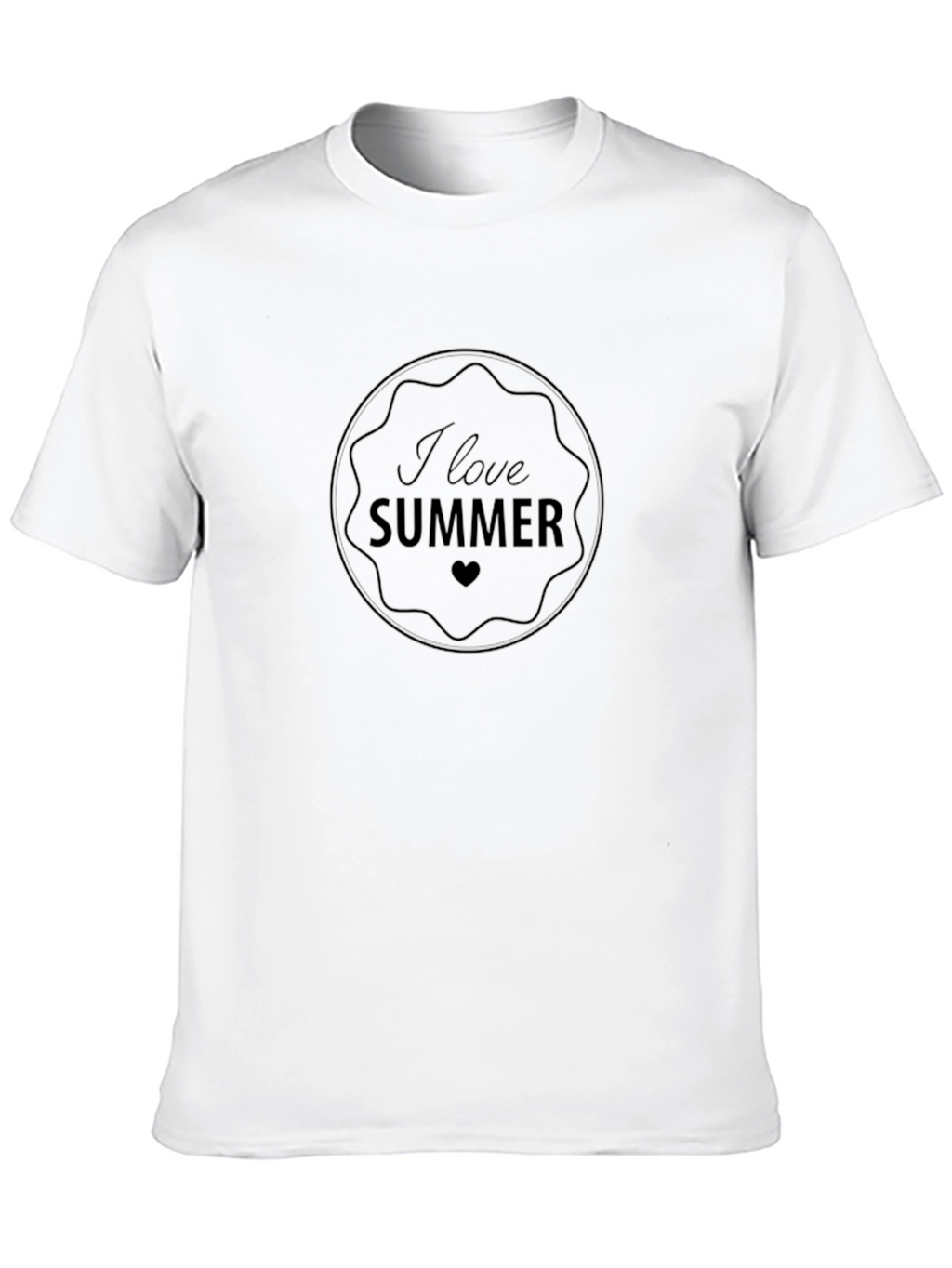 I Love Summer Graphic Tee - Black