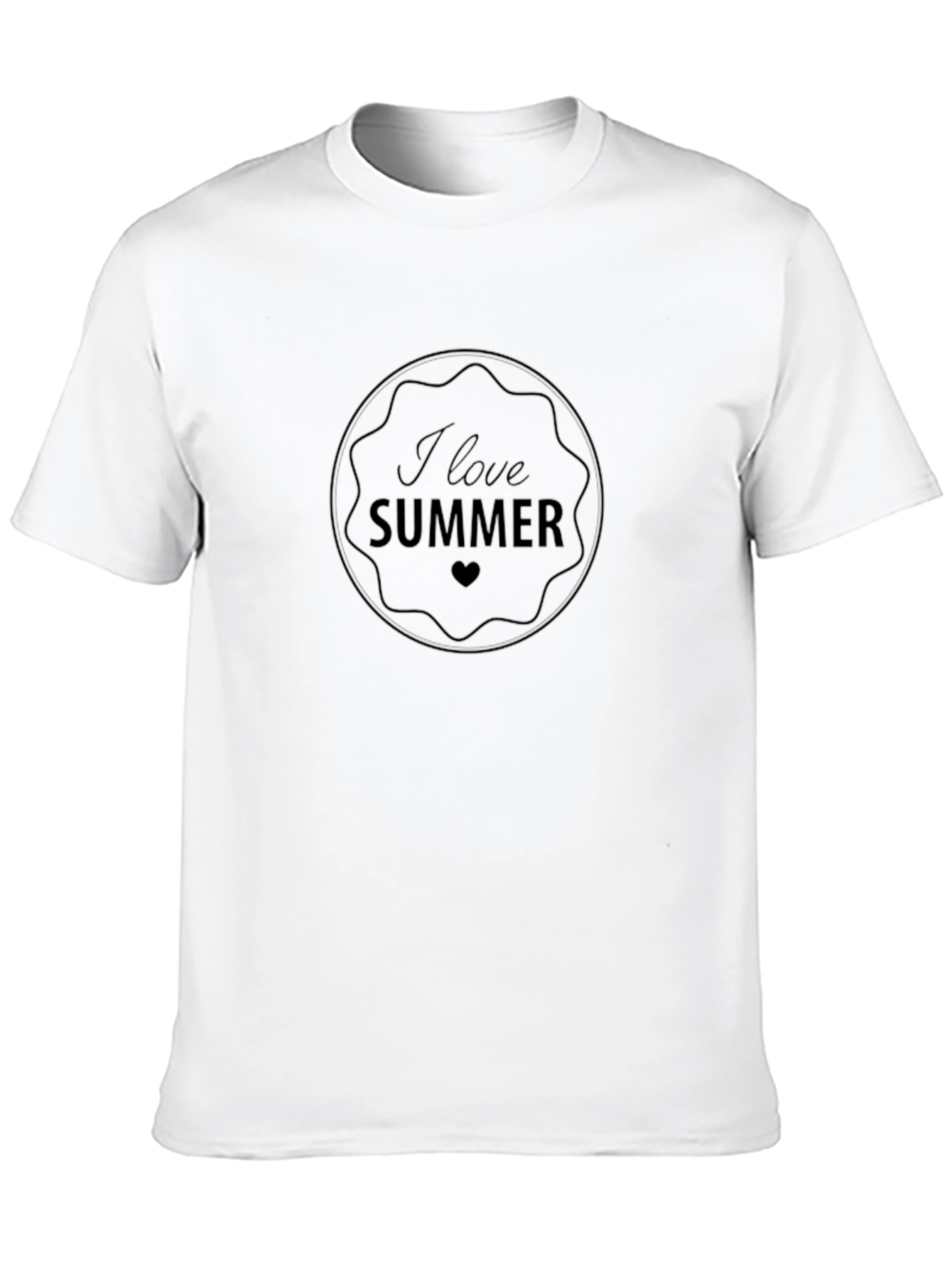 I Love Summer Graphic Tee - Black